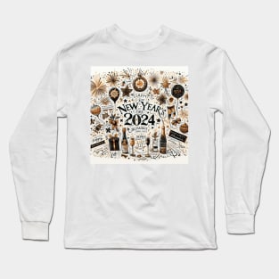 Wishing You a Happy New Year 2024: A Year of Hope and Success Long Sleeve T-Shirt